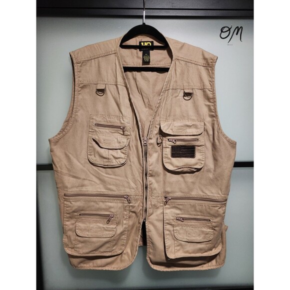 HQ Issue Khaki Men's Tactical Hunting Vest - Size 2XL - Picture 1 of 10